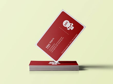 Rote Visitenkarte - Printdesign